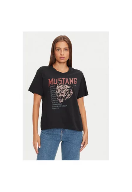 Дамска тениска -  304339912 - Памук - Черен - Черен