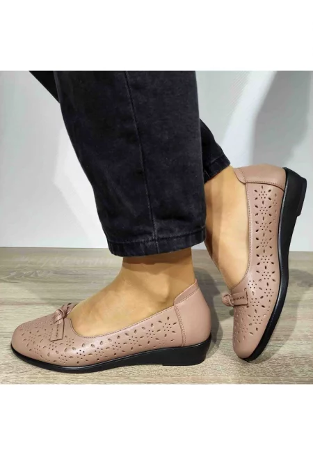 Дамски перфорирани ежедневни обувки  2551913 крем - 38 - крем