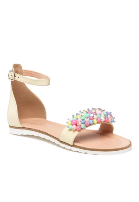 Дамски сандали -  300732489 - Жълти - Естествена кожа - Жълт