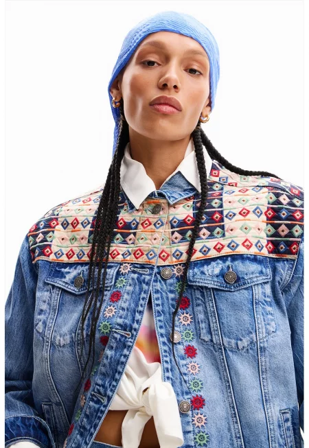 Дънково яке Donis с бродерии