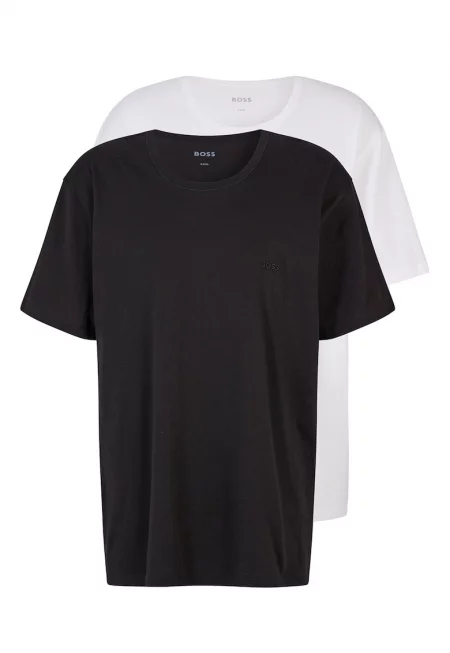 Домашни памучни тениски - 2 броя - Бял/Черен