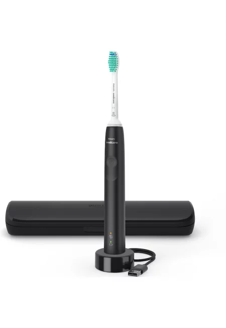 Електрическа звукова четка за зъби  Series 3100 - 62000 движения/минута - 1 режим на почистване - сензор за налягане - функция BrushSync - 1 глава за ...