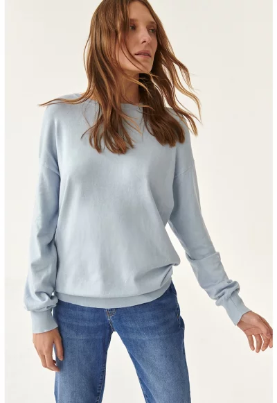 Фино плетен пуловер Doro с паднали ръкави