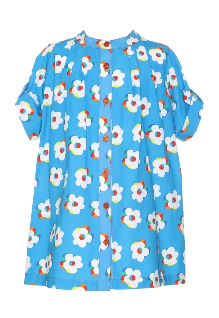 Флорална рокля тип риза