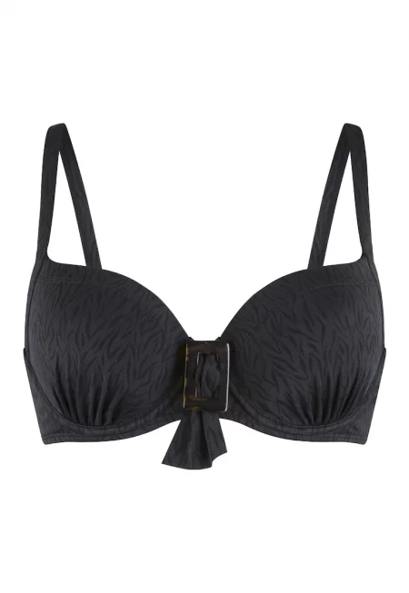 Горнище на бански с банели - Черен