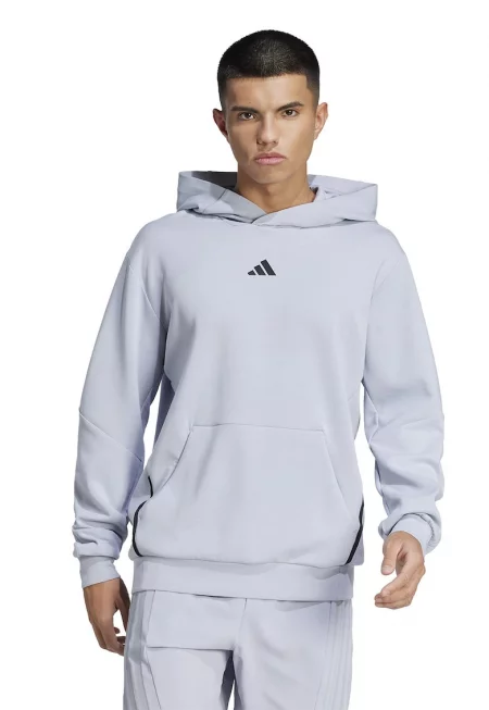 Худи с джоб кенгуру - Бледо синьо