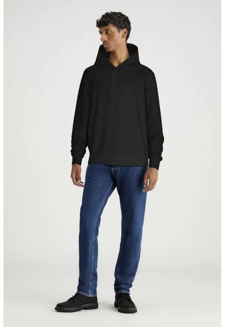 Худи с графика - Черен/Тюркоаз