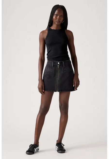 Къса пола от деним Youth с цип