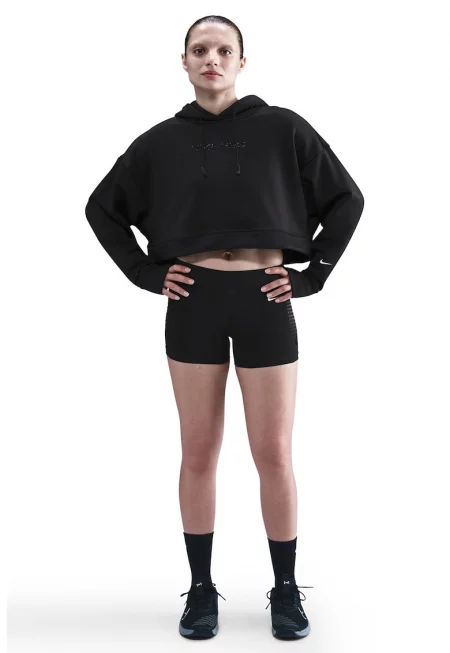 Късо худи с Therma-FIT и лого - Черен