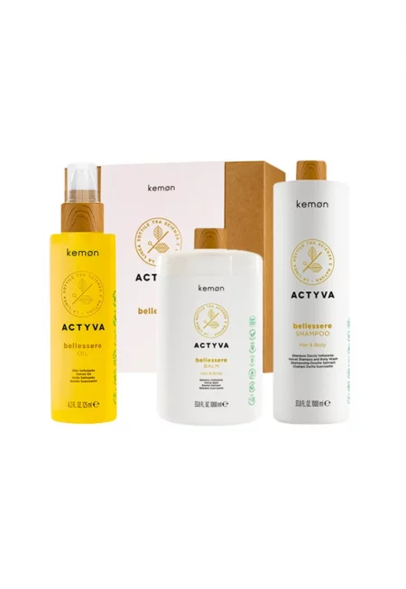 Комплект  Actyva Bellessere - Шампоан 1000 мл - Балсам 1000 мл - Масло 125 мл