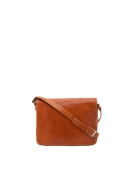 Кожена чанта - Коняк кафяв