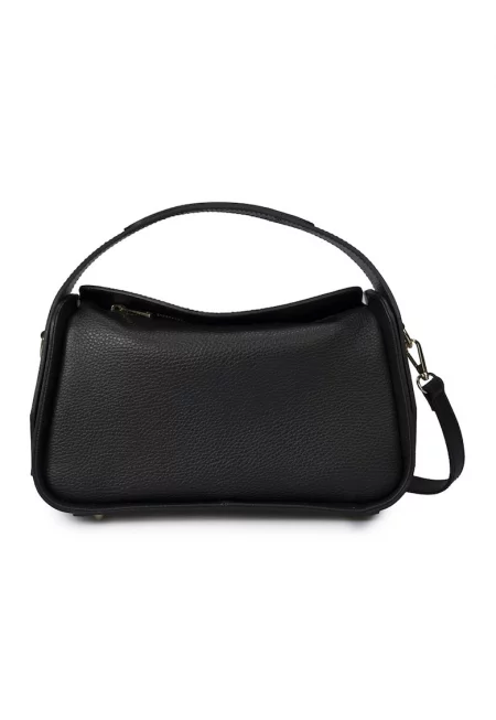 Кожена чанта през рамо - Черен