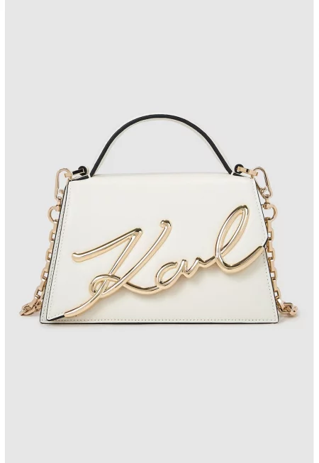 Кожена ръчна чанта Signature