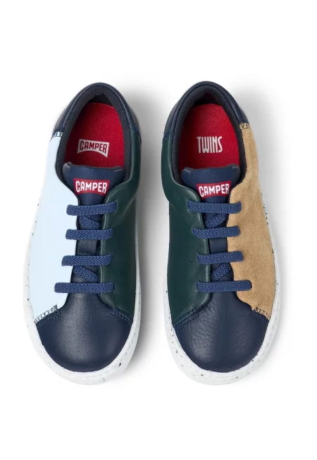 Кожени спортни обувки Peu Touring - Светлосин/Тъмносин