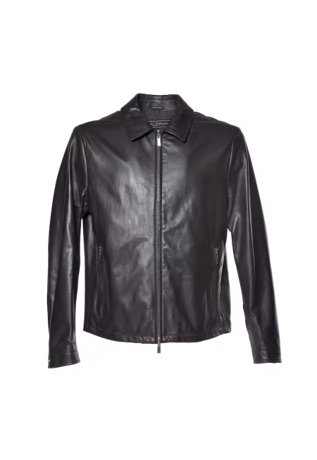 Кожено яке с джобове с цип