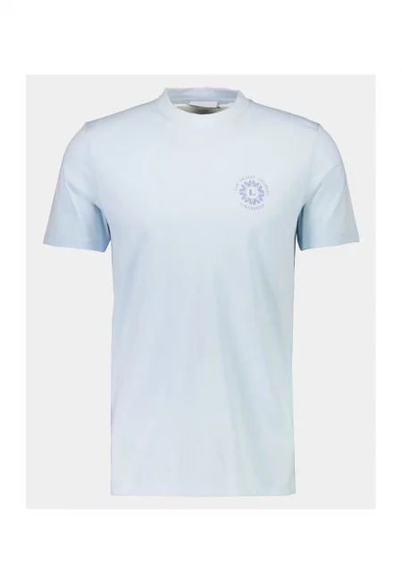 Мъжка тениска -  303585402 - Син - Памук