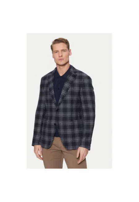 Мъжко яке -  304687273 - Памук/Полиестер/Полиамид - Син - Син