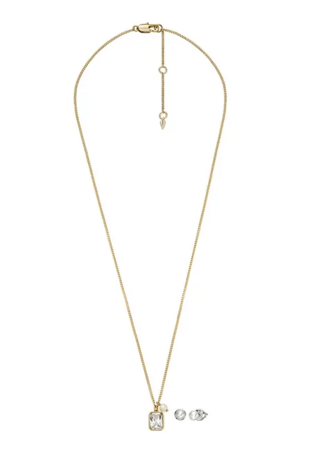 Месингово колие с карабинер - Златист/Сребрист