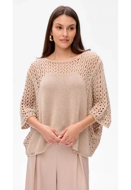 Paka Paka Oversized Sweater With Openwork Design
