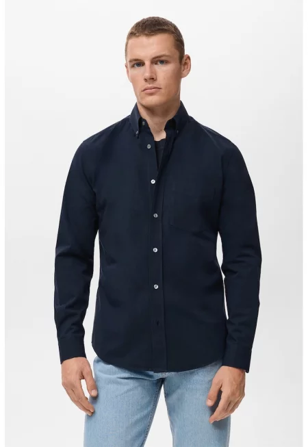 Памучна риза с дълги ръкави