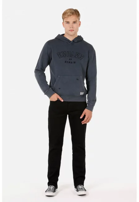 Памучно худи с джоб кенгуру