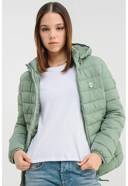 Подплатено зимно яке Akitalana - Светлозелен