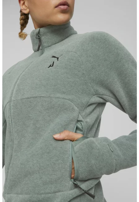 Поларено яке за бягане с цип