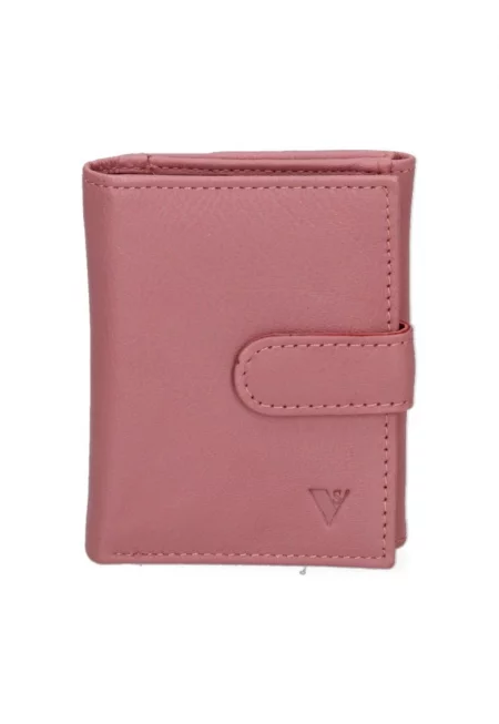 Портфейл от еко кожа - Прашно розово