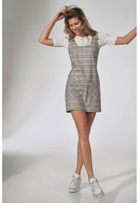 Рокля  Полиестер - Сив