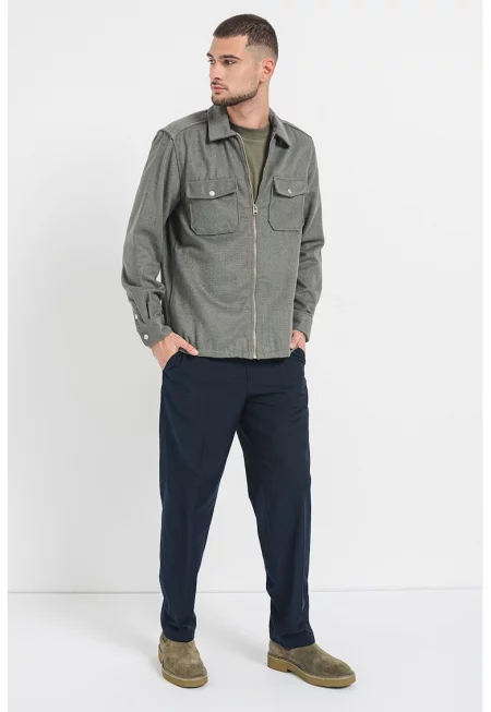 Шакет с цип и джобове - Папратово зелено