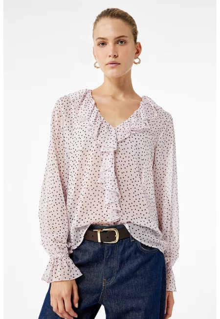 Шпиц блуза с набирания