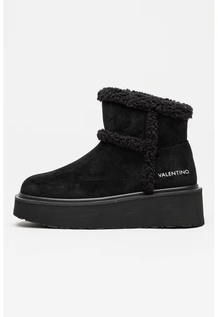 Скосени боти с лесно обуване - Черен