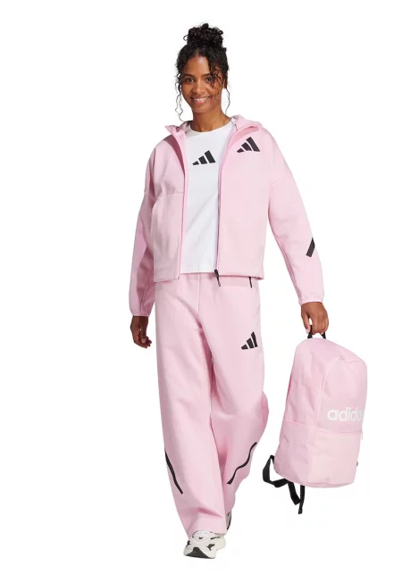 Спортен панталон Z.N.E. Bar с джобове - Пастелнорозов/Избеляло черно