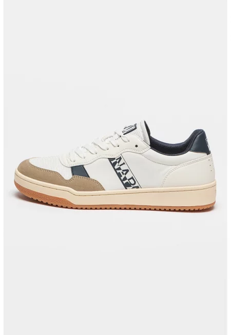 Спортни обувки Courtis с мрежа - Бял/Каки/Тъмносин