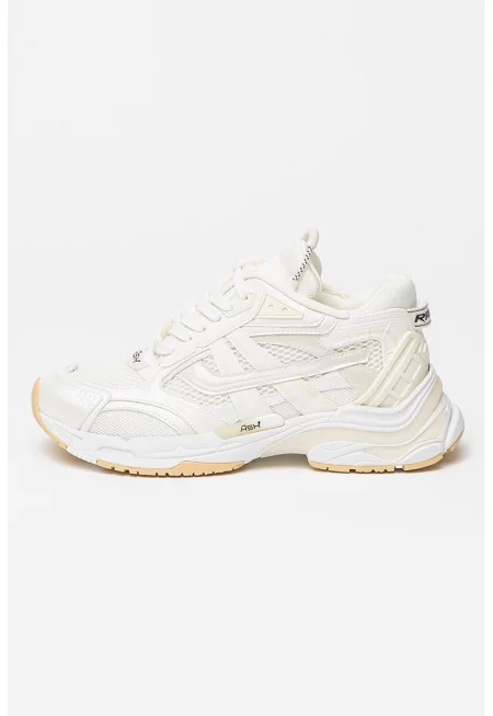 Спортни обувки Race с еко кожа - Бял