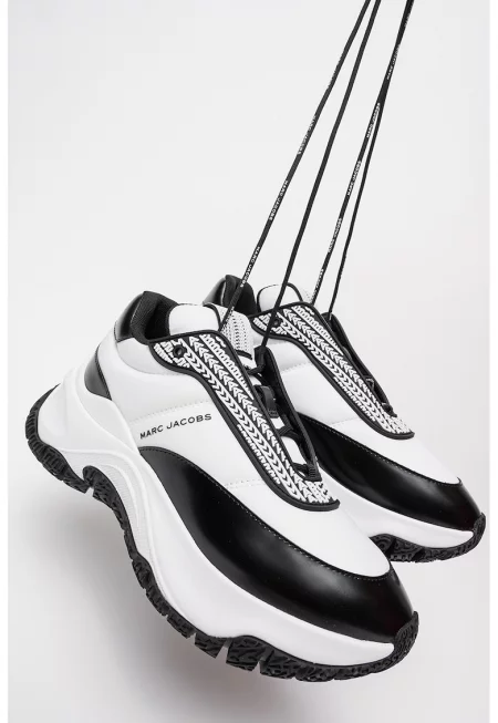 Спортни обувки The Lazy Runner с кожа - Бял/Черен