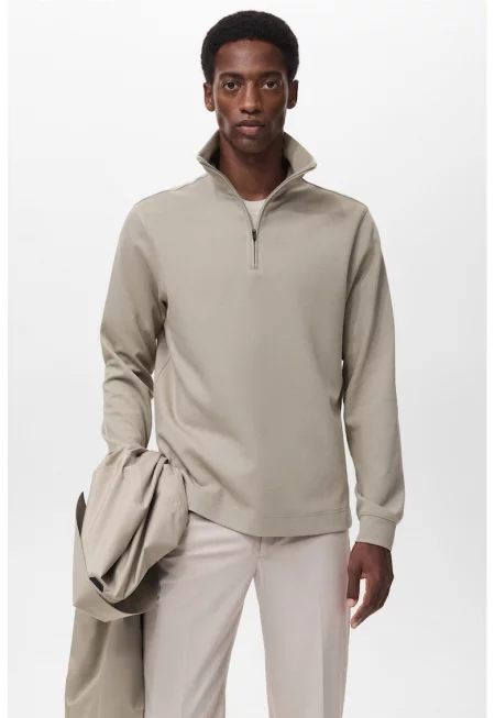 Суитшърт с къс цип