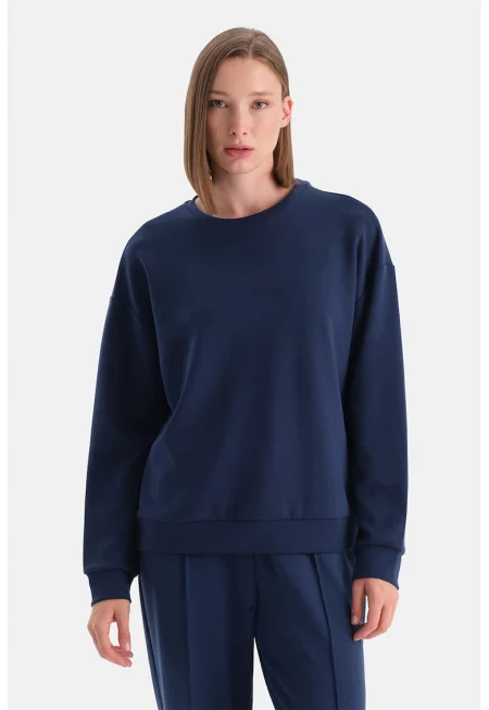 Суитшърт с модал с паднали ръкави