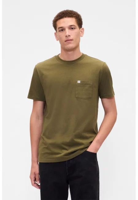 Тениска от органичен памук с джоб