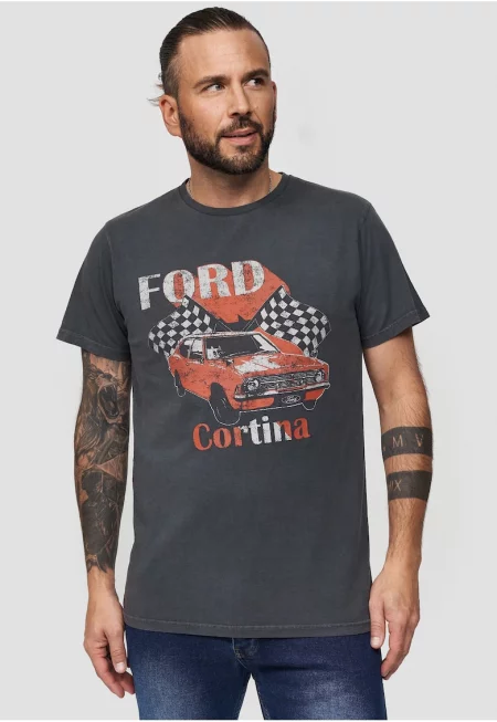 Тениска от памук с щампа Ford Vintage Cortina 3311