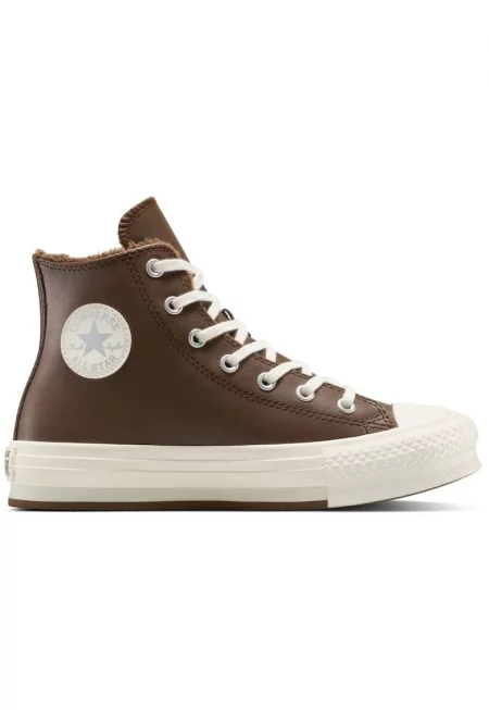 Унисекс спортни обувки  Chuck Taylor All Star Lift Leather Platform - Кафяв