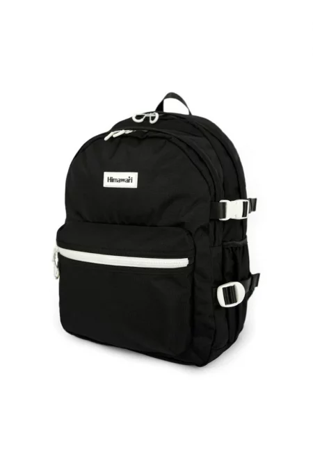 Унисекс водоустойчива раница с отделения и джобове - Черен