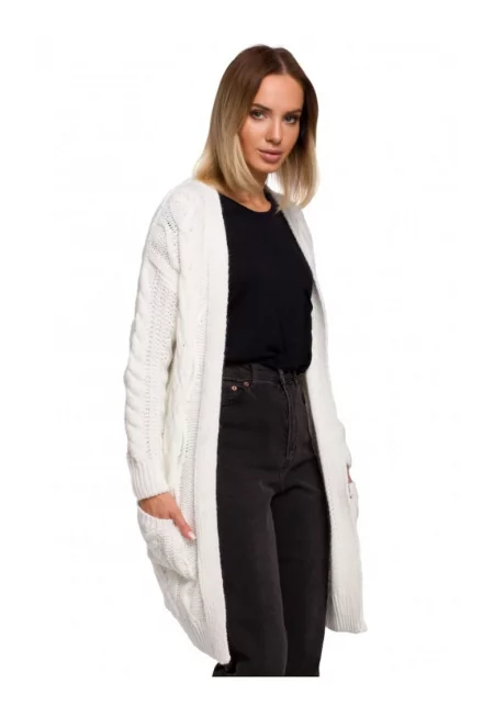 Жилетка с  джобове - акрил - полиамид - екрю
