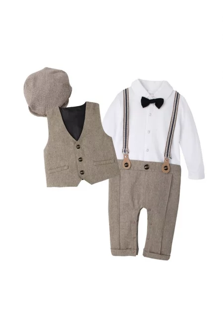 Бежов костюм за момчета Mike OEM