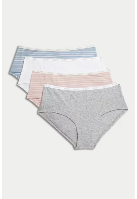 Бикини хипстър с десен - 4 чифта