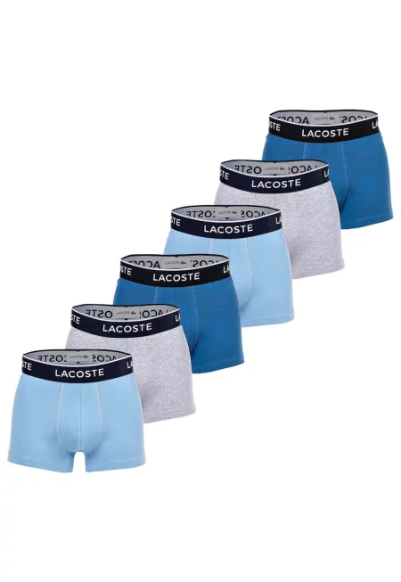 Боксерки с лого на талията - 6 чифта - Сив/Син