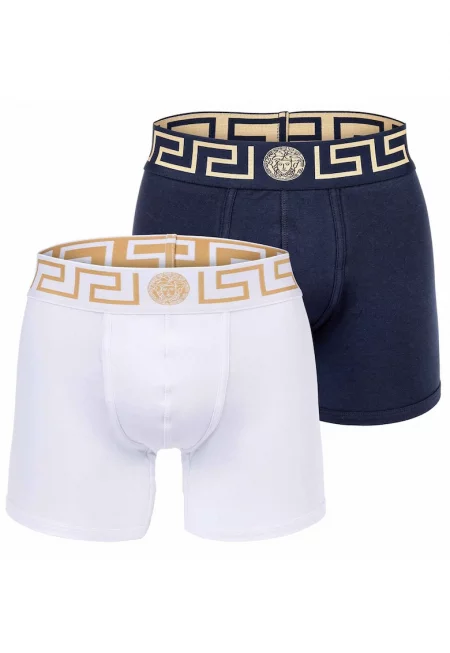 Боксерки Topeka с лого - 2 чифта - Бял/Син