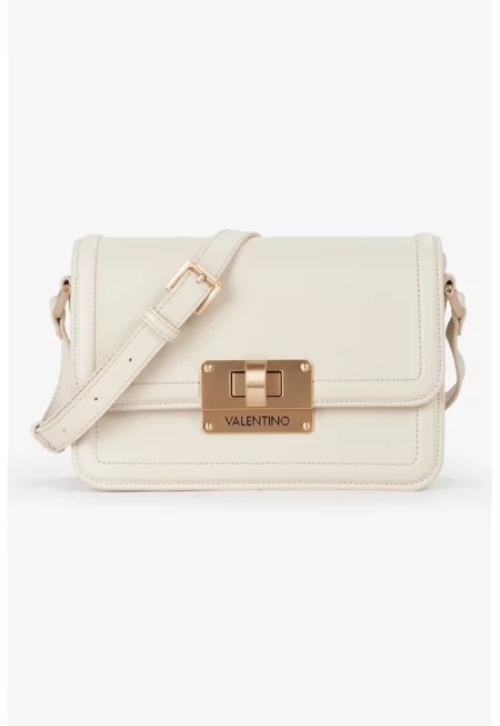 Чанта през рамо Floren от еко кожа - Мръснобял