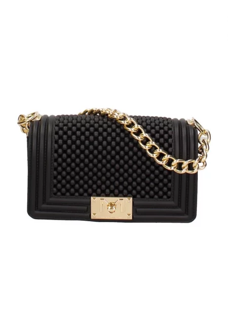 Чанта за рамо с презрамка-верижка - Черен