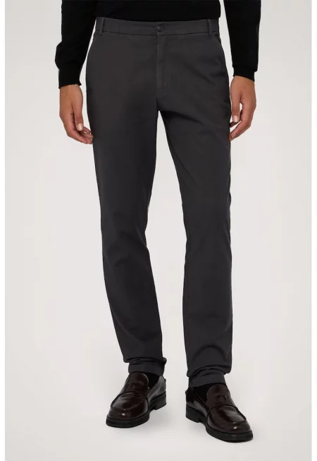 Чино панталон със средновисока талия - Избеляло черно